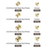 sourcing map 5/6/8/9mm Ball Head Stud Rivets Screw Back, 64Pack