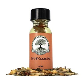 Cut & Clear Oil 1/2 oz | Handmade with Herbs & Essential Oils | Purification, Negative Energy & Letting Go Rituals | Hoodoo Voodoo Wicca Pagan Santeria