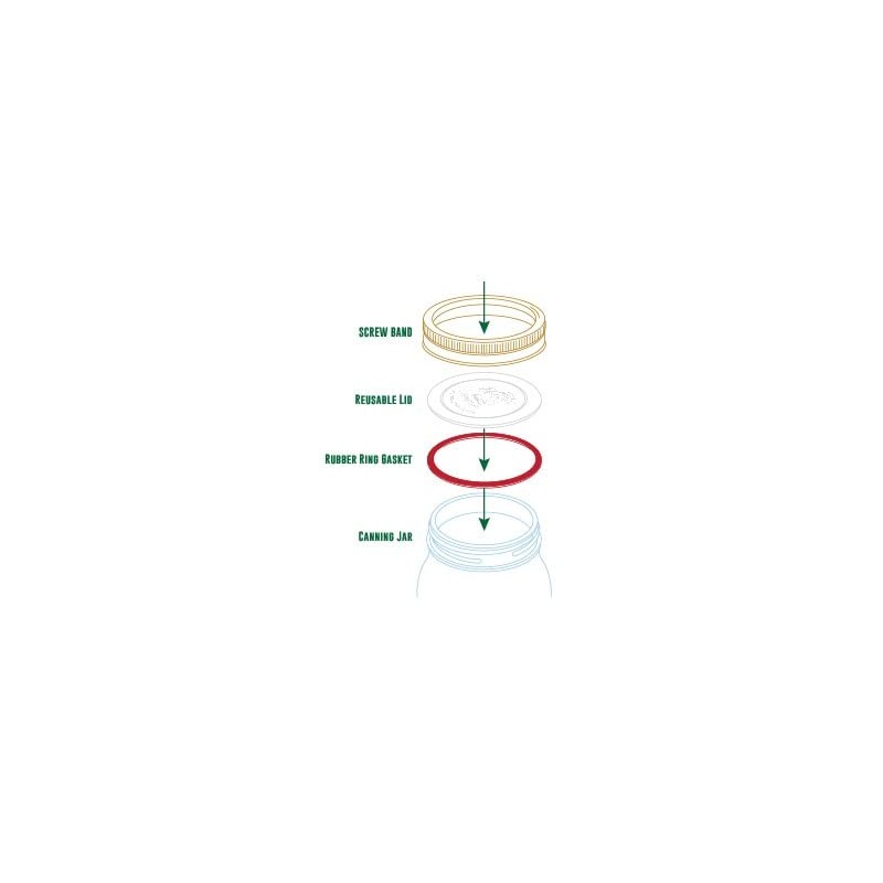 Harvest Guard Reusable Canning Lids - 100 Wide Lids and