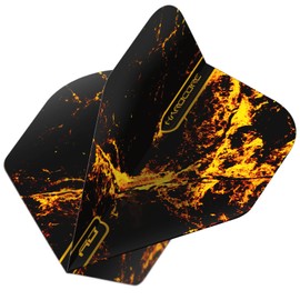 RED DRAGON Hardcore Radical Golden Strike Dart Flights - 4 Sets Per Pack (12 Dart Flights in Total)