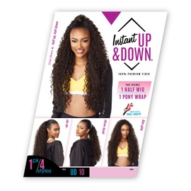 Sensationnel Instant Updown Halfwig Pony - Iud 10 4 Style in 1 Half Wig And Pony Drawstring (T2/613)