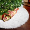 122 cm Christmas Tree Blanket, White Plush Christmas Tree Blanket,