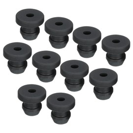 QUARKZMAN Pack of 20 Snap Rubber Grommet Connectors Mounting Diameter 5 mm ID 2.5 mm Seal Anti-Scratch for Electrical Box Cable Tube Black