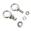 VAMUOEFL M6 Stainless Steel Eye Bolts with Nuts 4 Pack,