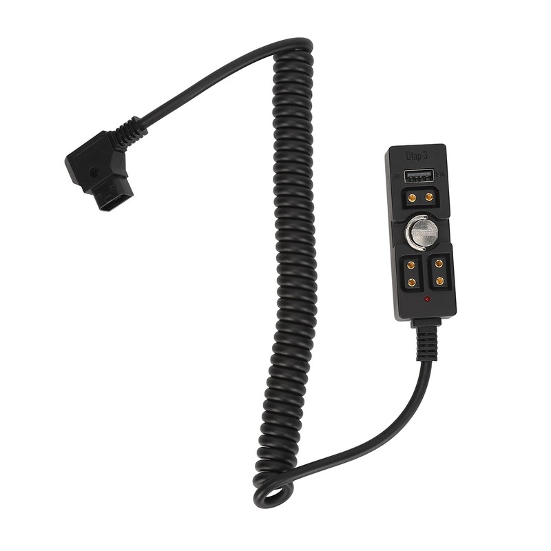 D Tap Male to 3 Port Female Splitter with 5V