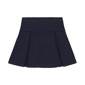IZOD Girls' School Uniform Sensory-Friendly Pleated Scooter Skirt with Undershorts, Soft Fabric, Tagless with Flat Seams, Navy, 10(Big Kid)