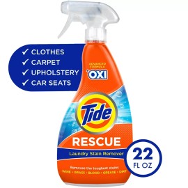 Tide Rescue Plus Oxi Laundry Stain Remover & Carpet Cleaning Spray and Wash 22oz