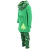 Girls Wish You a Merry Christmas Scarf Legging Set Outfit