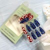 24Pcs Independence Day Press on Nails Medium Stars Fireworks Pattern