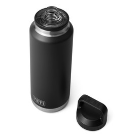 YETI Rambler Bottle Chug, Vaccum Insulated Stainless Steel Bottle with Chug Cap, Black, 46 oz (1.4 L)