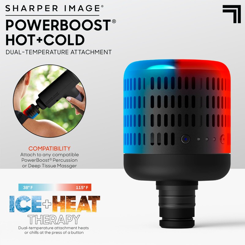 Sharper Image® Powerboost Hot + Cold Dual-Temperature Massage Gun Attachment