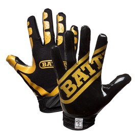 Battle Football Glove, Vegas Gold/Black, Adult Small