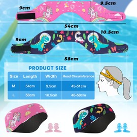 Funyord Kids Neoprene Swimming Headband Elastic Band with Ear Protection for Swimming and Other Water Sports (Navy, M)