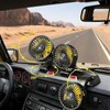 Glatiaofy 12V Car Cooling Three-Head Fan, 360° Rotation, 2-Speed Adjustable,