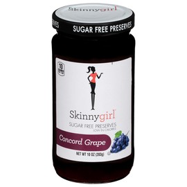 Skinnygirl Sugar Free Kosher Preserves, Concord Grape, 10 Ounce (Pack of 6)
