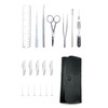 19 Piece Dissecting Kit Including Scissors, Forceps, Scalpel, and Probe