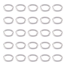 UNICRAFTALE 100pcs 16 Gauge Oval Jumps Rings Close but Unsoldered O Rings Stainless Steel Jump Rings Connectors for DIY Jewelry Making Stainless Steel Color