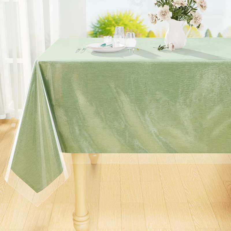 Smiry Smiry Rectangle Table Cloth 60x84 Inch, Waterproof Wipeable Vinyl