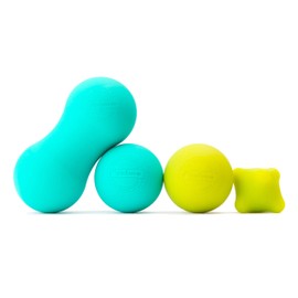 Massage Balls, Set of 4, Stretch Balls, Relieves Stiffness and Fatigue from Sports Specialty Shops, Myofascial Release (Green)