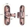 INIRET Barn Door Latches,90/180 Degree Gate Lock,Flip Gate Latches Hardware,Zinc