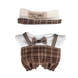 Winsenpro 17cm Doll Clothes,Cute Doll Outfit and Premium Fashion Dresses (NO Doll) (Brown White)