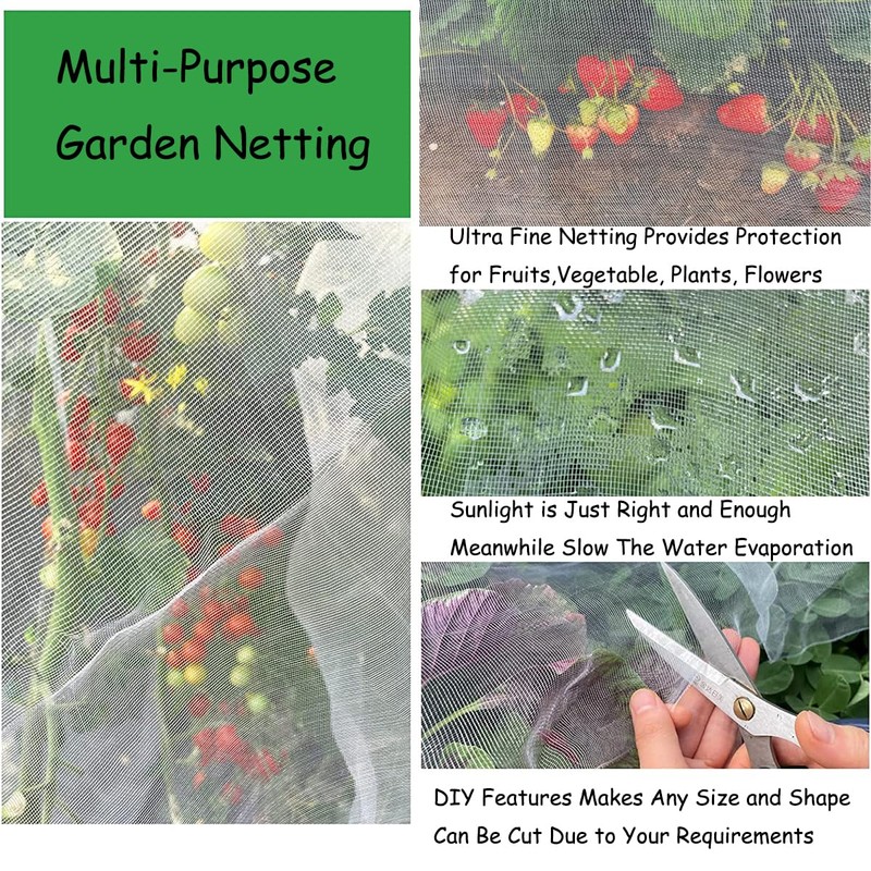 Samlomi Bird Netting for Blueberry Bushes Netting, 3 Pack Plant