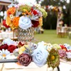 Artificial Flowers Combo Box Set, 38pcs Mix Flowers Dahlia Silk