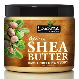 Luxura Sciences Manteca De Karité Africana | Manteca De Karité Pura Y Sin Refinar Para Piel Y Cabello | Hidratante Profunda Para Rostro, Cuerpo Y Cuero Cabelludo | Ideal Para Elaborar Lociones,