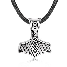 JXJL Thor's Hammer Mjolnir Urn Necklace for Men Women Nordic Viking Jewelry for Memorial Cremation Ashes Keepsake