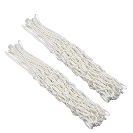 huaruoshui 2 Pcs Heavy Duty Basketball Hoop Net 12 Loop Standard Indoor or Outdoor Nylon Braided Multicolor Duty Net Strong and Durable Replacement Basketball Net Accessories (White)