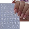Love Heart Nail Art Stickers Valentine's Day Heart Nail Stickers