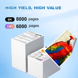 JoyPrinting 32XL Black Ink Bottle Compatible HP 31 32XL Ink Bottle Set Work for HP Smart Tank 7301 7001 7602 5000 6001 5101 5102 Plus 651 551 455 457 450 All-in-One Ink-Tank (135ML, 2 Pack)