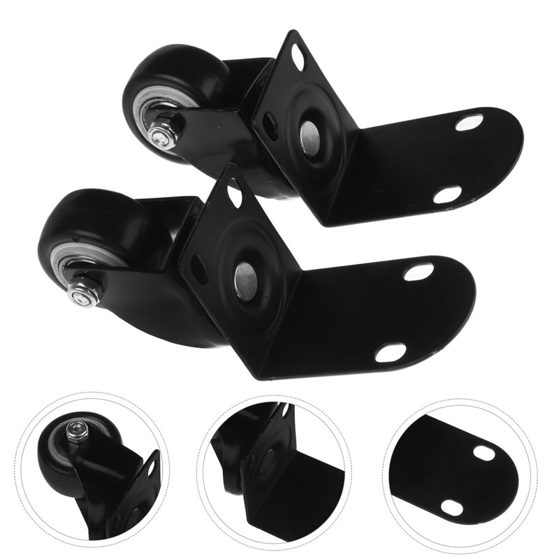 WOONEKY Heavy Duty Caster Wheels Silent Furniture Castor Small Castor