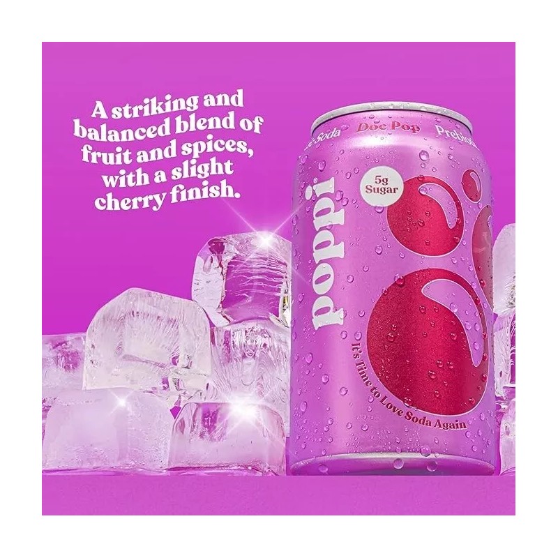 Poppi Doc Pop Flavor, 12 Fl Oz, Pack of 12