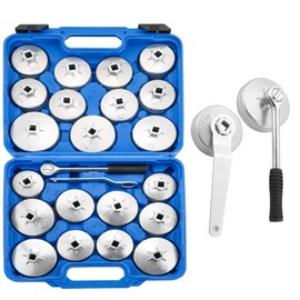 Acymner 23PCS Oil Filter Removal Cap Wrench Socket Tool Set 1/2" Automotive Removal Garage Tool
