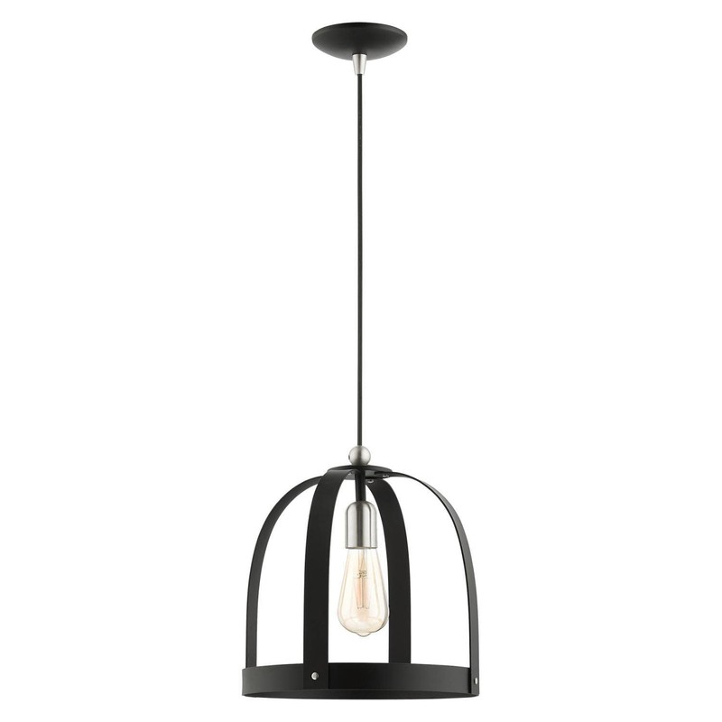 Livex Lighting 1 Lt Textured Black Pendant
