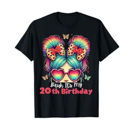 Bruh It's My 20th Birthday Retro 20 Year Old Birthday Girl T-Shirt