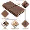 WANDERINGS Leather Pocket Notebook - 5.1x4 inches - Small, Refillable