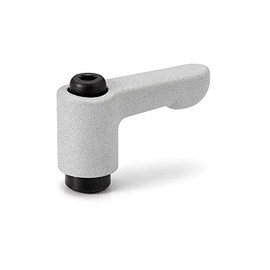 NBK Machine Element Parts Mini Clamp Lever (Female Thread) Flat Type LHCF-4-SG (Silver)