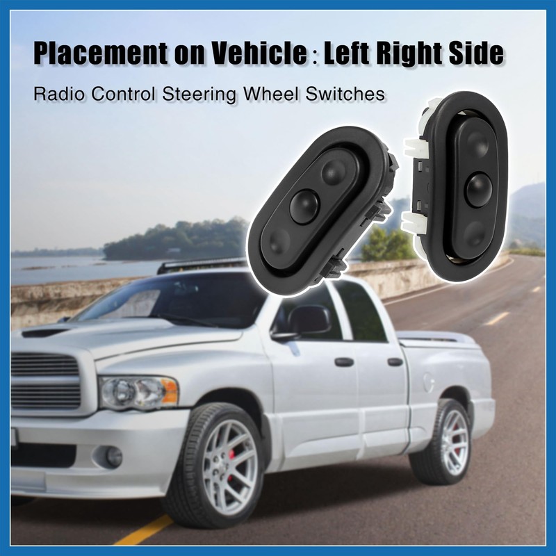 A ABSOPRO Pair Radio Control Steering Wheel Switches for Chrysler