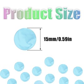 Yosawo 50g/1.76oz Metallic Glitter Foil Confetti Round Tissue Paper Table Confetti Dots Shiny Round Confetti Tissue for Birthday Baby Shower Wedding Party Confetti Decorations(K/ZXY/Light blue)