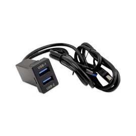 Wujexuhe Dual USB 3.0 Car Dash Flush Mount Extension Cable, Length 3.3FT (1M) Fit for Toyota, Size 1.3"x0.86"x 2.15" (Type A)