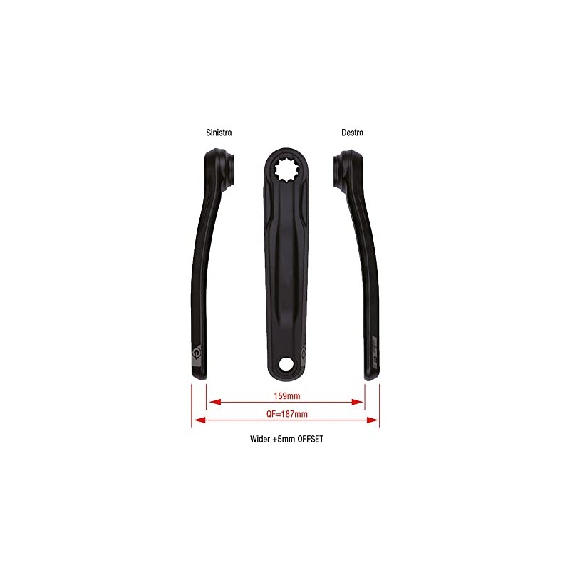 Fsa JG.Crankset CK-762/IS E-Bike 175 Bosch GEN2 AL Cranksets, Sport,