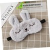 Baluue 2pcs Plush Rabbit Eyemask Soft Eyeshade for Comfortable Sleeping