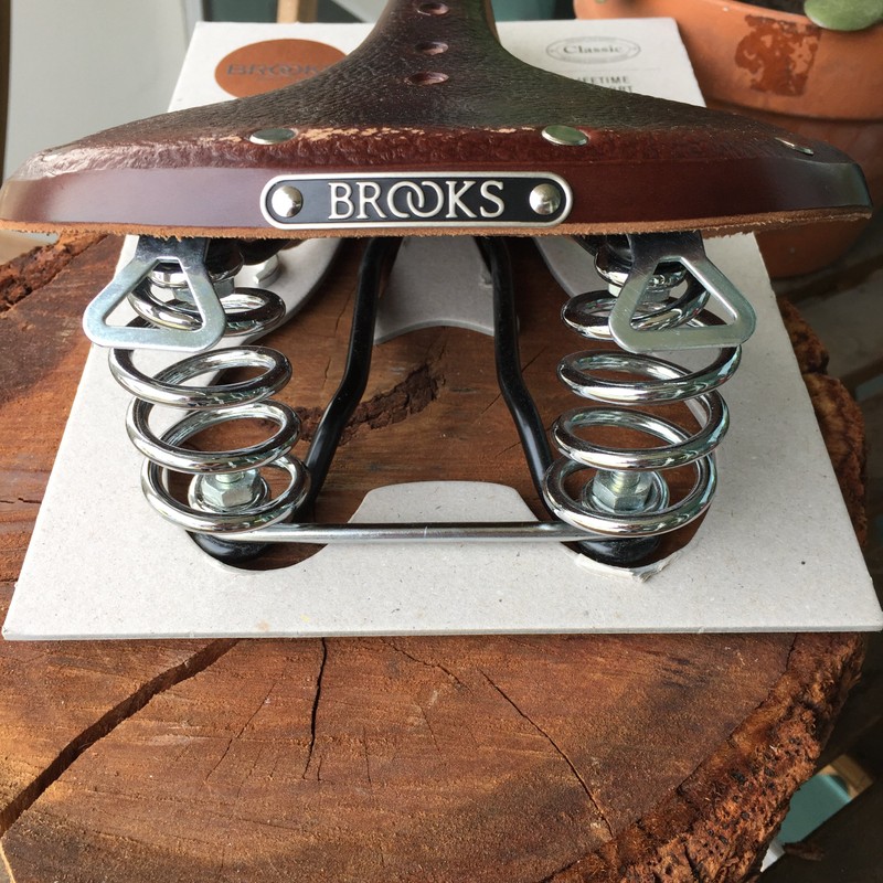 Brooks England B67, Handmade Leather Bike Saddle With Suspension Springs,