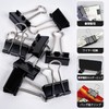 25mm Double Clips Black 100 Pieces Office Supplies Document Organizer