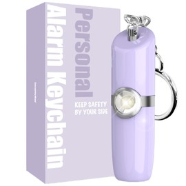 Securityman Personal Alarms for Women | Safety Alarm Keychain (Loud 130dB Siren and SOS Strobe Light) Everyday Self Defense Security Alarm Protection Device (Purple)
