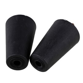 RDEXP 40 x 60 x 100mm Black Plastic Round Tapered Furniture Legs Feet with Thread Shank for Sofa Couch Pack of 4 (Type 4)