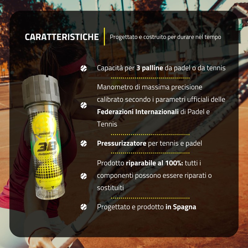 Pascal Box - Pressurizzatore per palline da padel e da