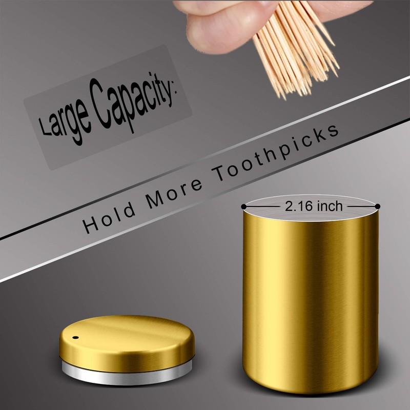 YIFOCUS Stainless Steel Toothpick Holder Dispenser Quality Home Tooth Picks